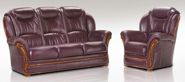 Handmade Italian Leather Sofa Set